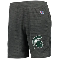 Youth Champion Charcoal Michigan State Spartans Classic Mesh Shorts