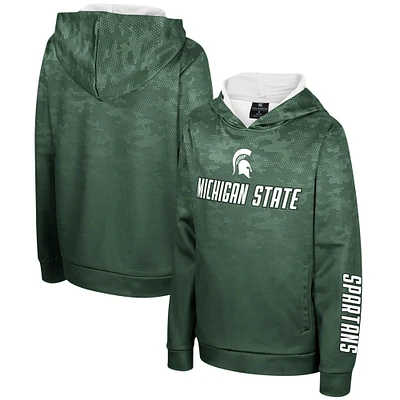 Sweat à capuche haute tension pour jeunes Colosseum Green Michigan State Spartans