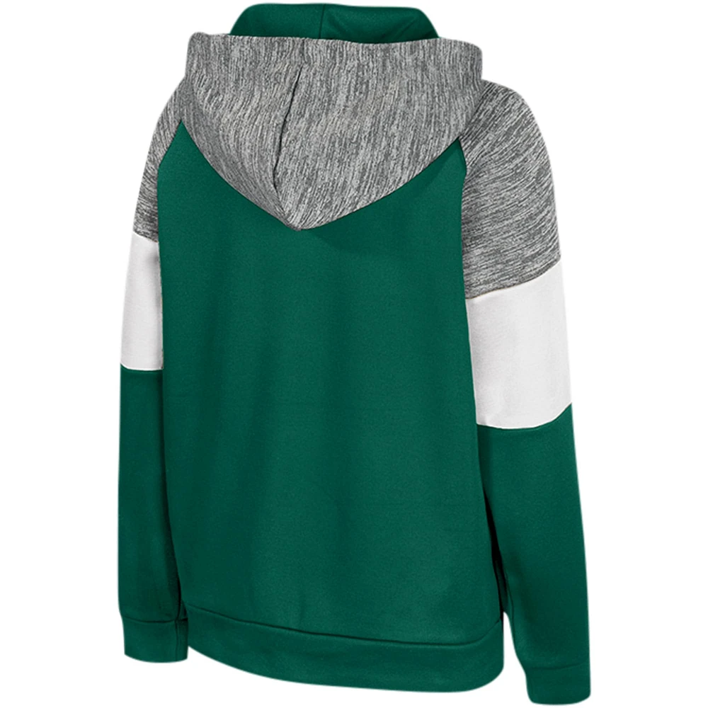 Sweat à capuche Raglan pour jeunes Colosseum Green Michigan State Spartans Live Hardcore