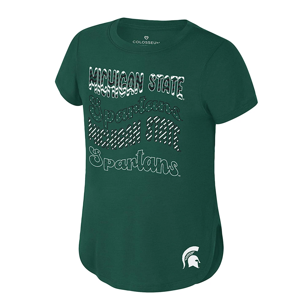 T-shirt Rogan vert pour jeunes des Spartans de l'État du Michigan