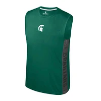 T-shirt sans manches pour jeunes Colosseum Green Michigan State Spartans Smak Talk