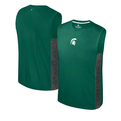 Youth Colosseum Green Michigan State Spartans Smak Talk Sleeveless T-Shirt