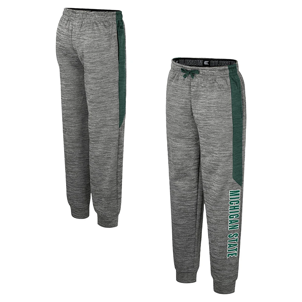 Pantalon polaire gris chiné Colosseum pour jeunes Michigan State Spartans