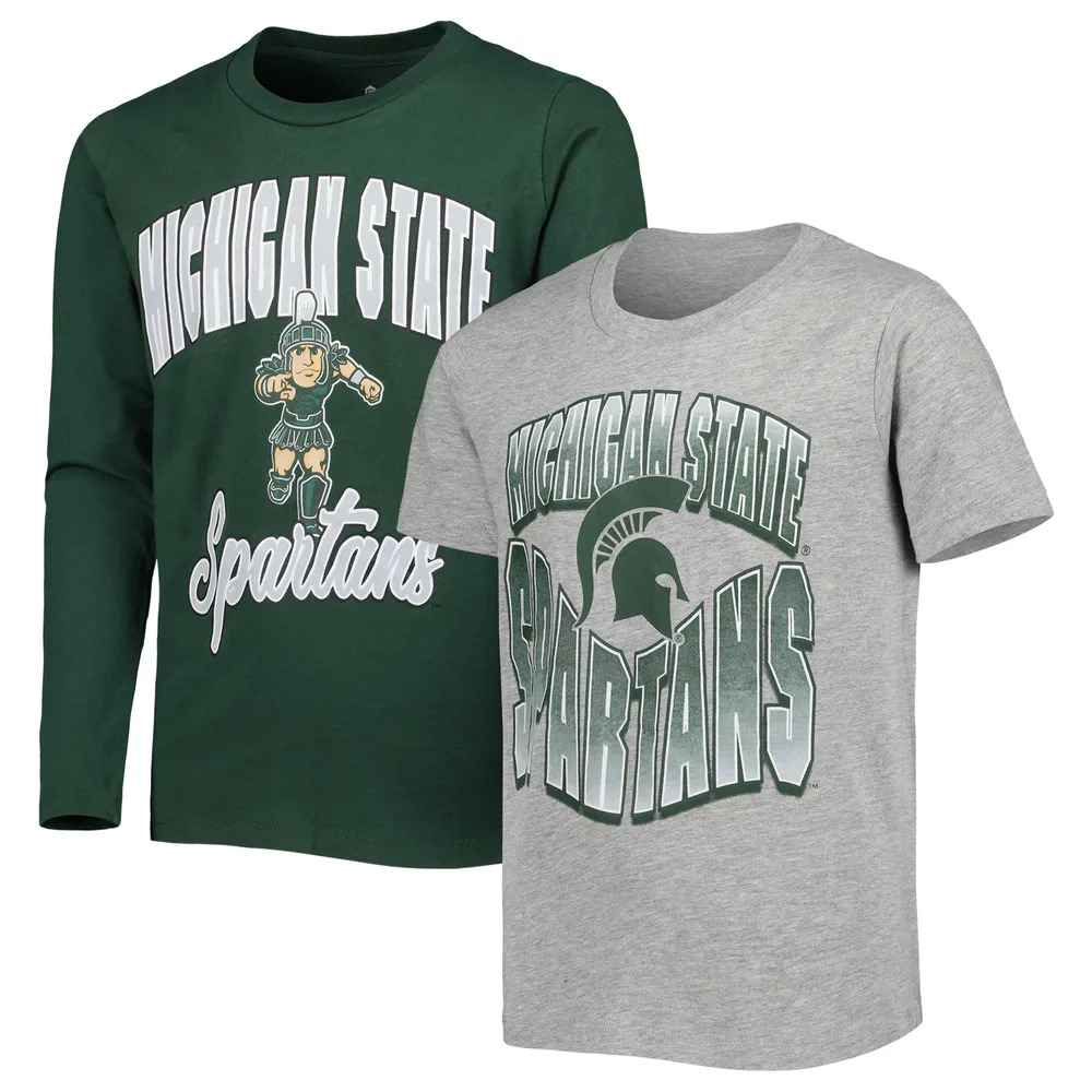 Girls Infant Colosseum Green/Heather Gray Michigan State