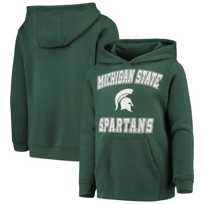 Michigan State Spartans Youth Big Bevel Pullover Hoodie - Green