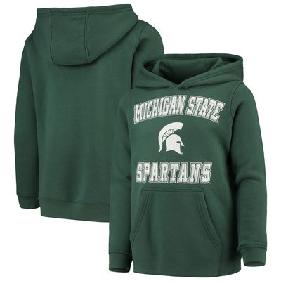 Youth Green Michigan State Spartans Big Bevel Pullover Hoodie