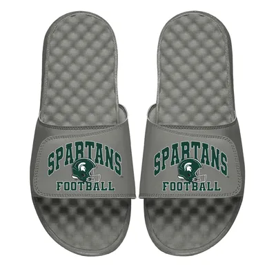 Michigan State Spartans ISlide Youth Football Slide Sandals - Gray