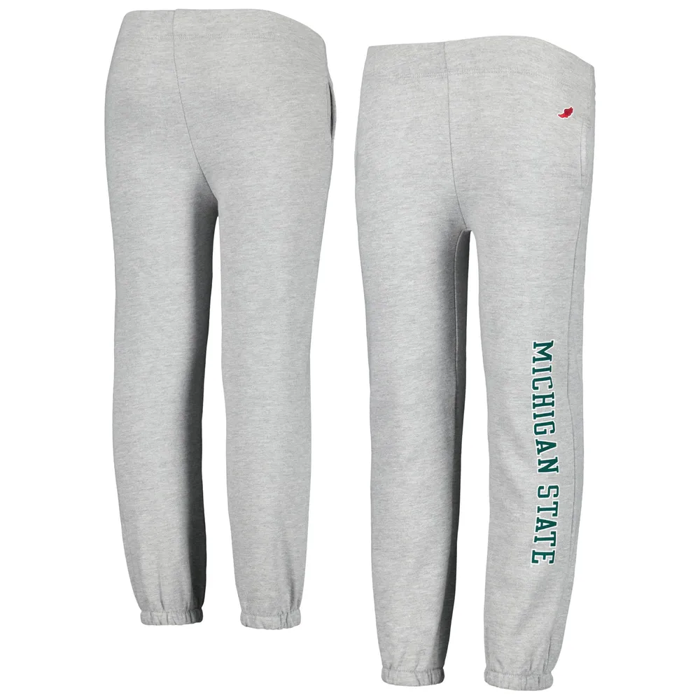 Youth League Collegiate Wear Pantalon essentiel des Spartans de l'État du Michigan, gris chiné