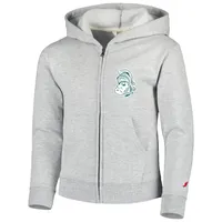 Youth League Collegiate Wear Heather Grey Michigan State Spartans Sweat à capuche entièrement zippé