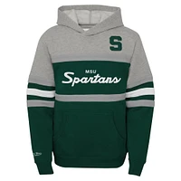 Sweat à capuche vert Mitchell & Ness pour jeunes des Spartans de l'État du Michigan