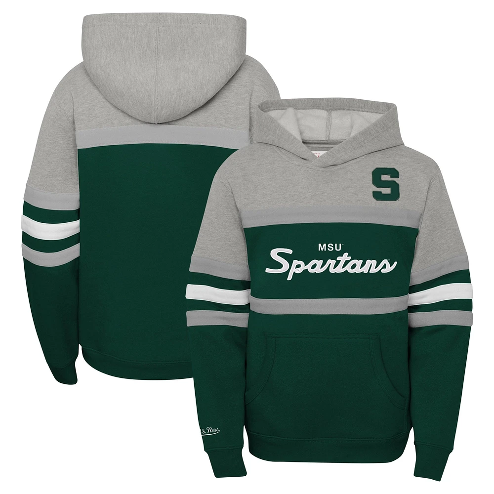 Sweat à capuche vert Mitchell & Ness pour jeunes des Spartans de l'État du Michigan