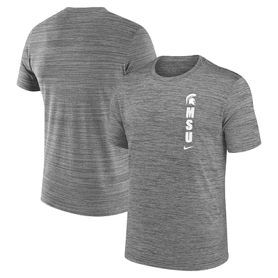 T-shirt Nike gris Michigan State Spartans Velocity pour jeune