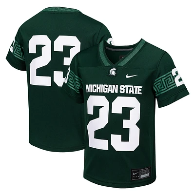 Maillot de jeu réplique intouchable Nike #23 vert Michigan State Spartans pour jeune