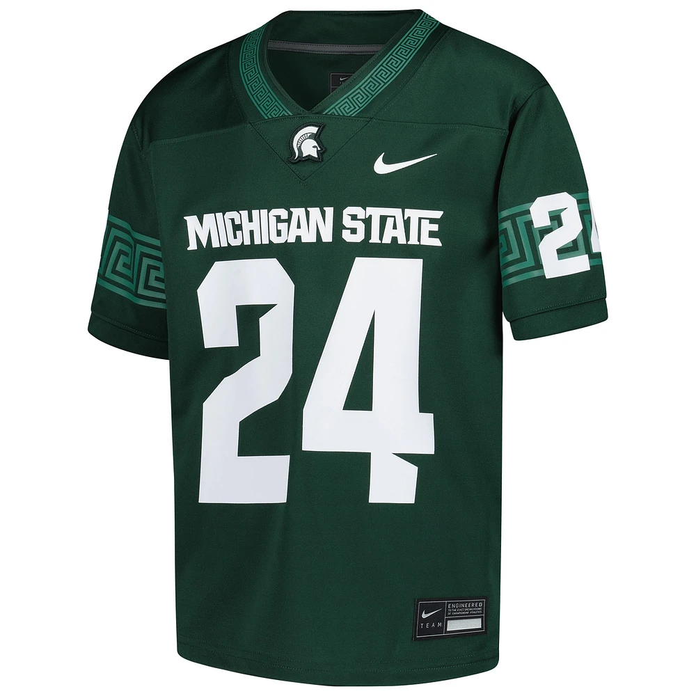 Youth Nike #24 Green Michigan State Spartans Untouchable Replica Game Jersey