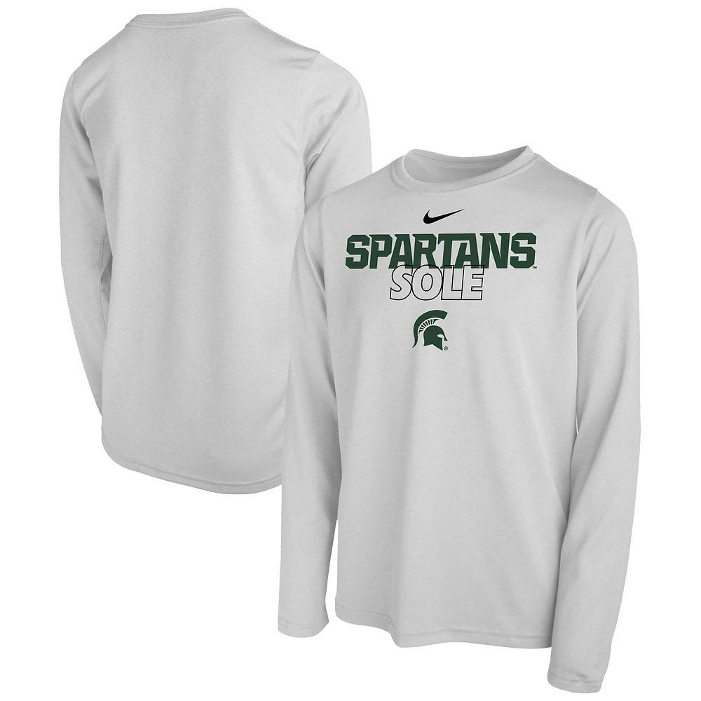 T-shirt Nike Michigan State Spartans 2023 On Court Sole Bench pour jeune