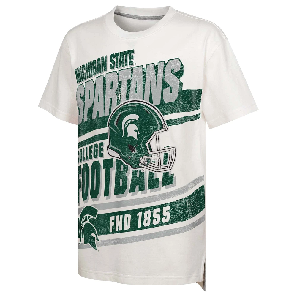 Youth Outerstuff White Michigan State Spartans Let's Get Loud Oversized T-Shirt