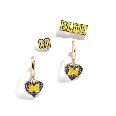 Lot de deux boucles d'oreilles BaubleBar Michigan Wolverines