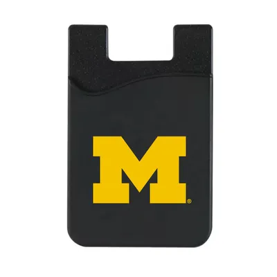 Michigan Wolverines Top Loading Faux Leather Phone Wallet Sleeve - Black