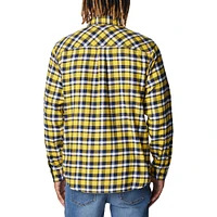 Chemise à manches longues en flanelle Columbia Maize Michigan Wolverines Flare Gun