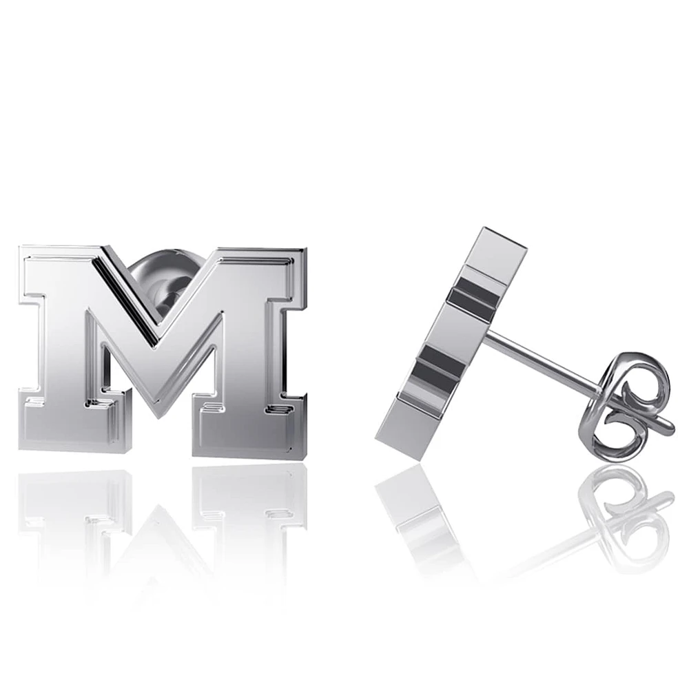 Dayna Designs Michigan Wolverines Boucles d'oreilles en argent