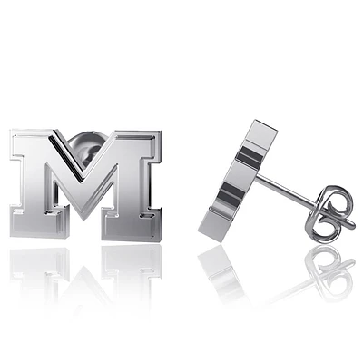 Dayna Designs Michigan Wolverines Boucles d'oreilles en argent