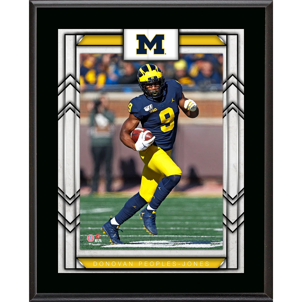 Donovan Peoples-Jones Michigan Wolverines 10.5" x 13" Sublimated Player Plaque