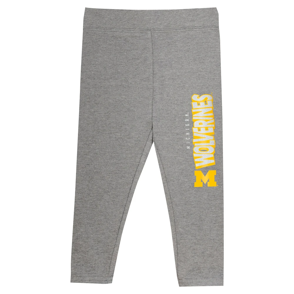 Girls Preschool Navy Michigan Wolverines Clubhouse Pullover Hoodie & Legging Set