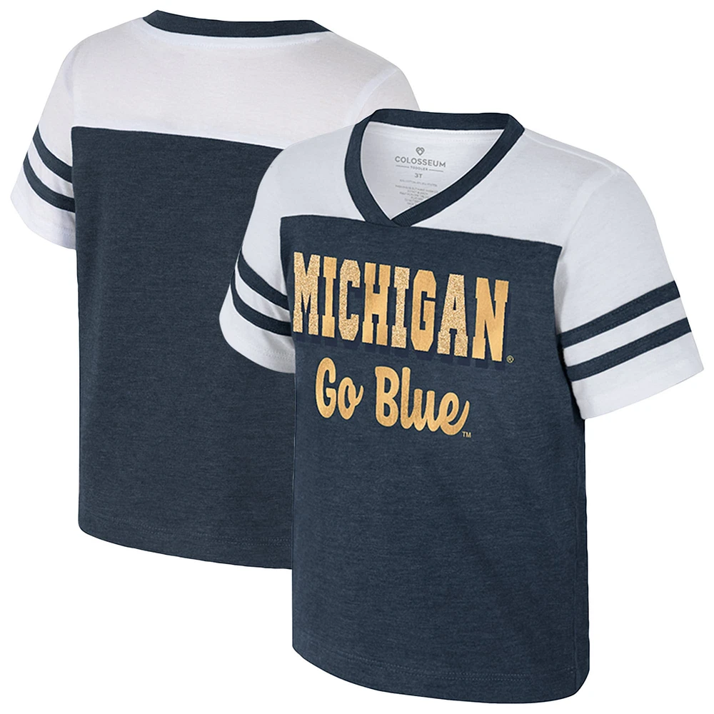 T-shirt Space Opera pour filles du Michigan Wolverines, bleu marine, Colosseum