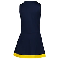 Girls Youth Navy Michigan Wolverines Cheer Captain Jumper Dress