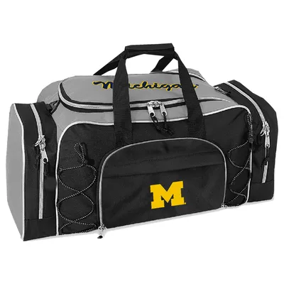 Michigan Wolverines Action Duffel Bag - Gray