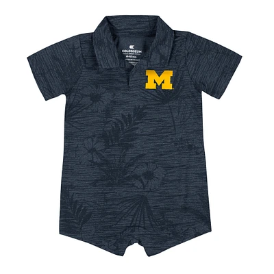 Barboteuse Fern pour bébé Colosseum bleu marine Michigan Wolverines
