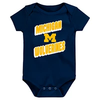 Infant Michigan Wolverines Sunday Comics 3-Pack Bodysuit Set