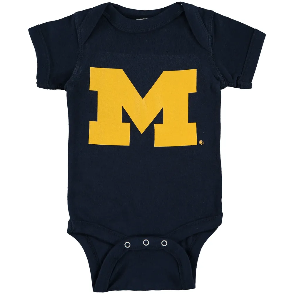 Infant Navy Michigan Wolverines Big Logo Bodysuit