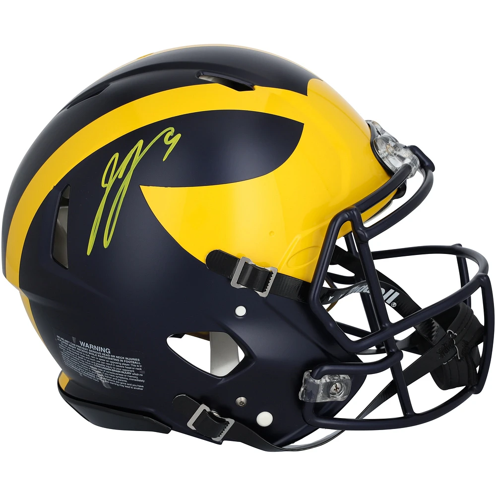 J.J. McCarthy Michigan Wolverines Autographed Riddell Speed Authentic Helmet