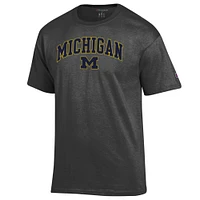 Men's Champion  Charcoal Michigan Wolverines Arch Over Logo T-Shirt