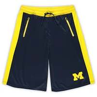 Men's Fanatics  Navy Michigan Wolverines Big & Tall Interlock Shorts