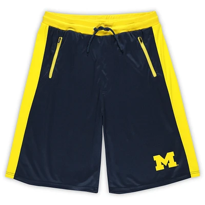 Men's Fanatics  Navy Michigan Wolverines Big & Tall Interlock Shorts