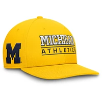 Casquette ajustable Jordan Brand Maize Michigan Wolverines Athletics Pro pour homme