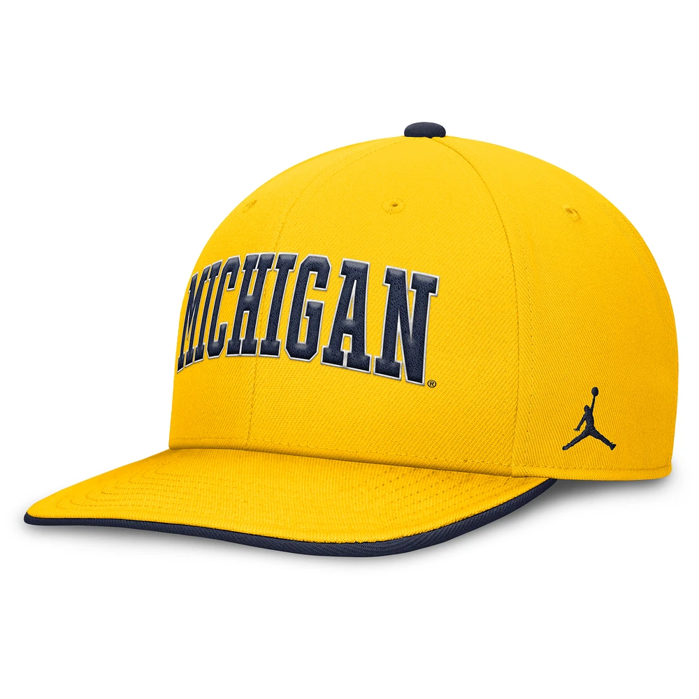 Men's Jordan Brand  Maize Michigan Wolverines Athletics Pro Adjustable Hat