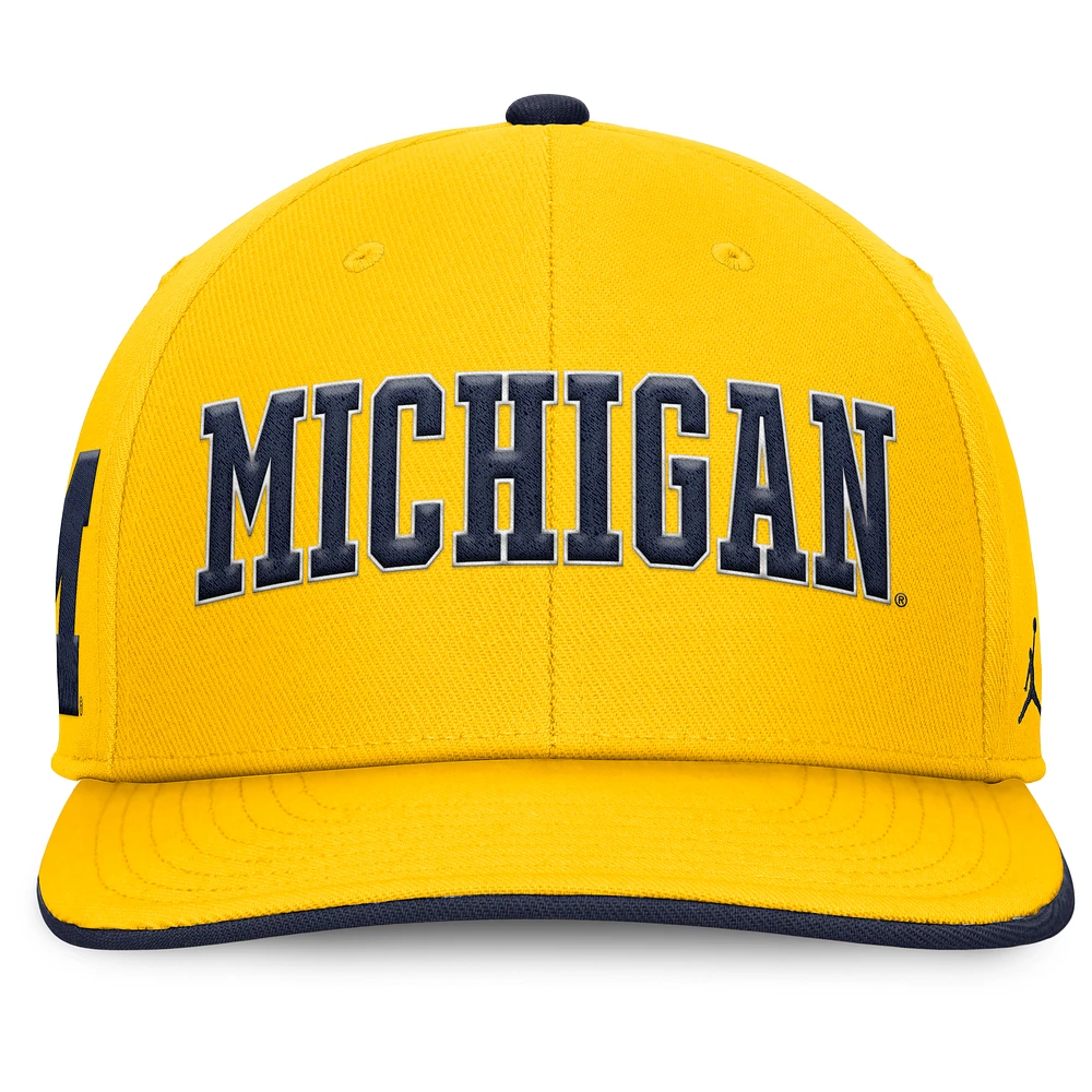 Men's Jordan Brand  Maize Michigan Wolverines Athletics Pro Adjustable Hat