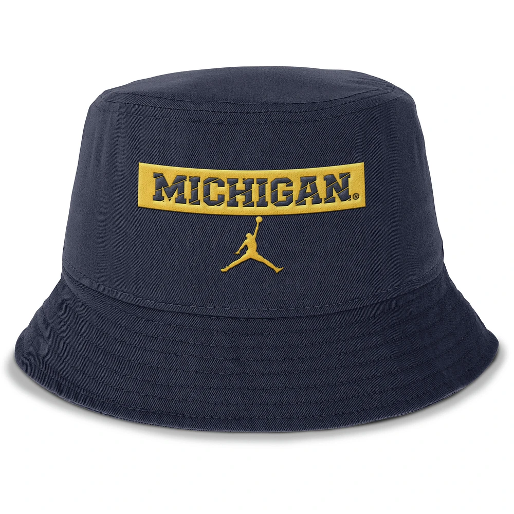 Men's Jordan Brand  Navy Michigan Wolverines Apex Bucket Hat