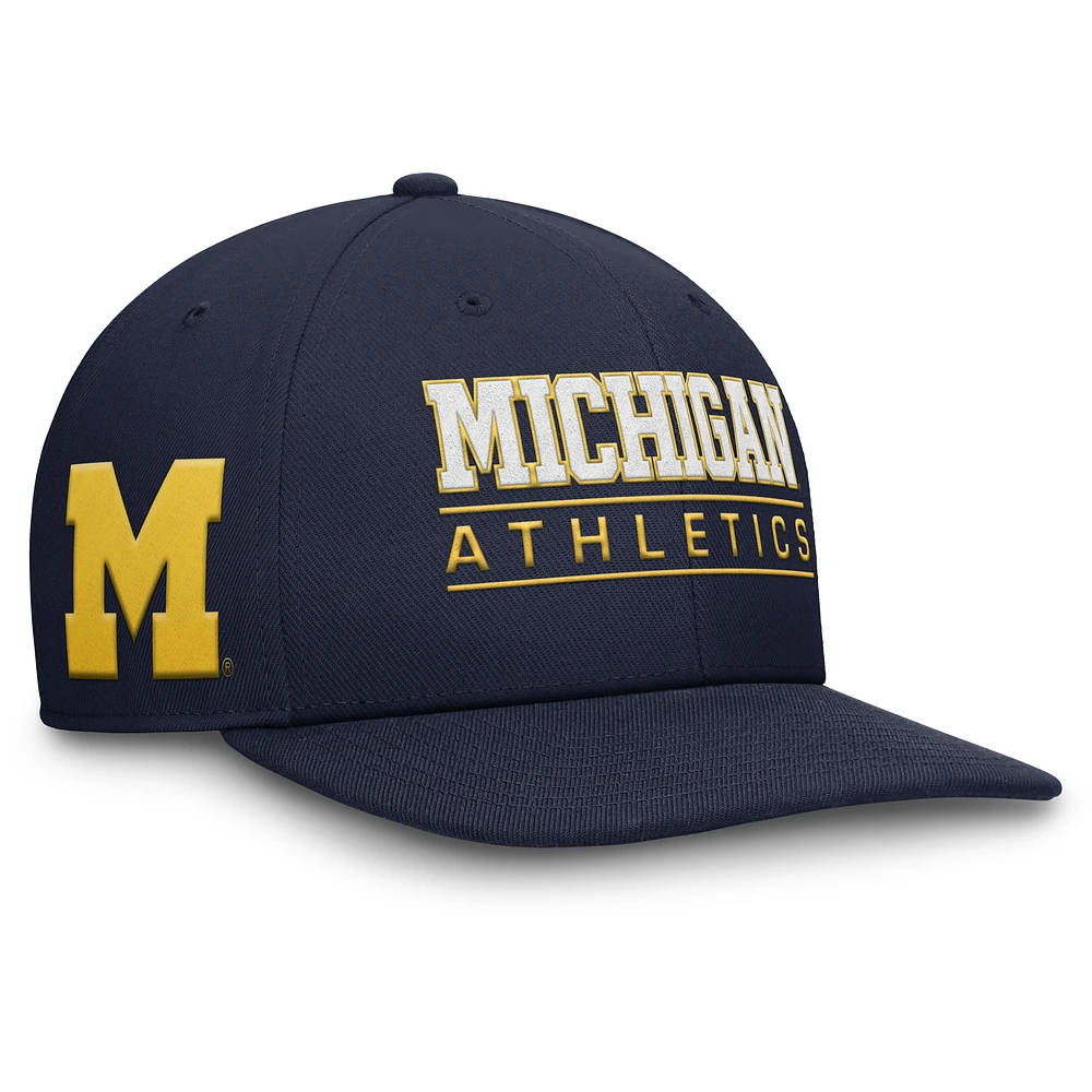 Men's Jordan Brand Navy Michigan Wolverines Athletics Pro Adjustable Hat