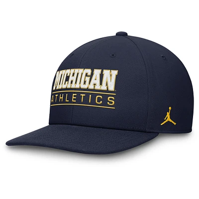 Men's Jordan Brand Navy Michigan Wolverines Athletics Pro Adjustable Hat
