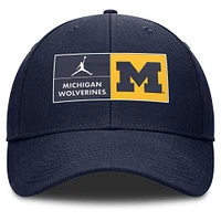 Casquette ajustable Jordan Brand bleu marine Michigan Wolverines Performance Club pour homme