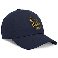 Men's Jordan Brand  Navy Michigan Wolverines Performance Club Swoosh Adjustable Hat