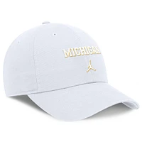 Men's Jordan Brand  White Michigan Wolverines Club Swoosh Performance Adjustable Hat