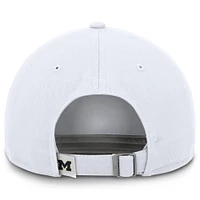 Men's Jordan Brand  White Michigan Wolverines Club Swoosh Performance Adjustable Hat
