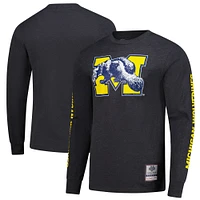 T-shirt à manches longues Michigan Wolverines Team Pride pour homme Mitchell & Ness anthracite