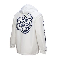 Men's Mitchell & Ness  White Michigan Wolverines Coaches Full-Snap Hoodie Jacket