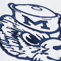 Men's Mitchell & Ness  White Michigan Wolverines Coaches Full-Snap Hoodie Jacket